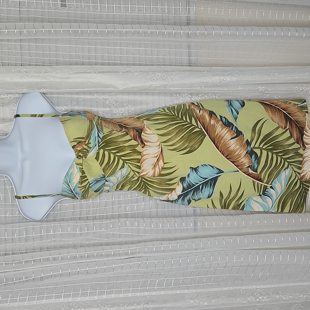 Tommy Bahama Silk Linen Blend Tropical Print Mini Dress Sz2